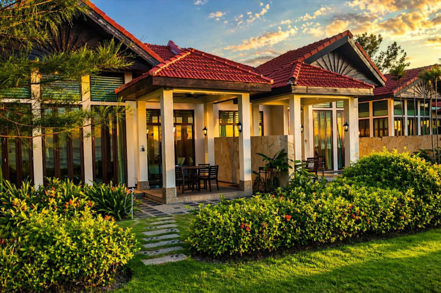 2 Bedroom Pool Villa Sea Front exterior with private garden